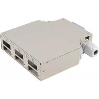 Caixa de distribuição ShiverPeaks BS07-65010 6 vias metal cinzento para montagem em calha DIN