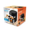 Fritadeira de ar quente ESPERANZA EKA005, capacidade de 8 L, 1600 W, controlo tátil, 10 programas, aço inoxidável, preto
