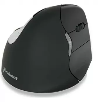 BakkerElkhuizen Evoluent 4 Bluetooth preto, destro, design vertical, laser, Bluetooth, 2600 DPI, preto