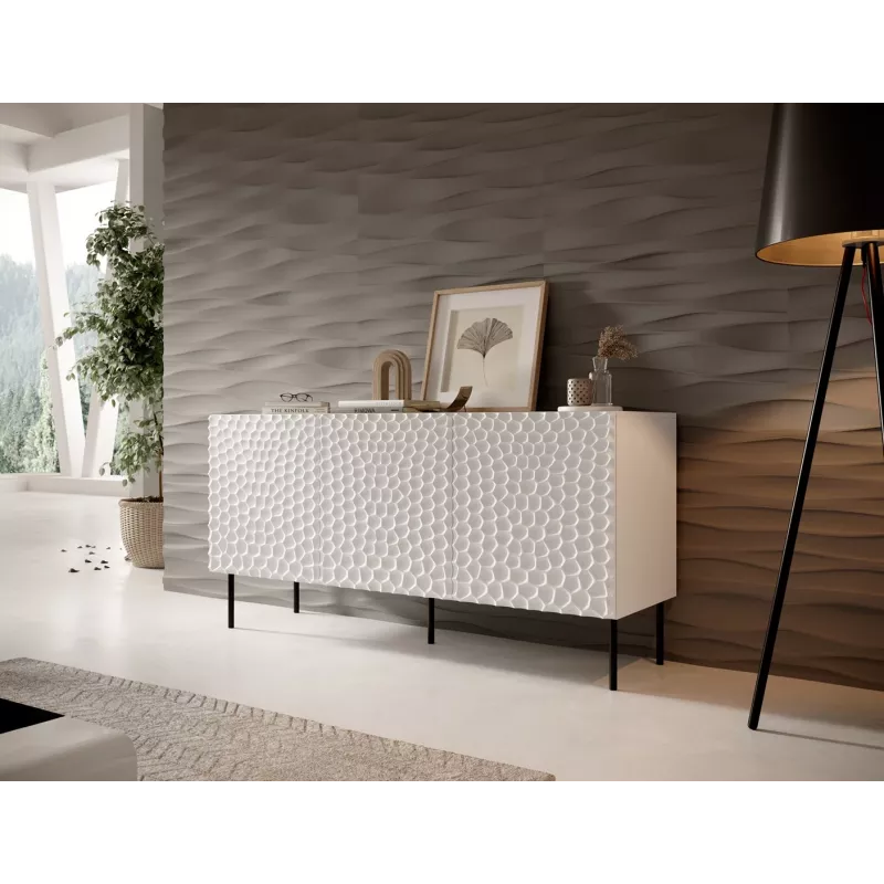 Cómoda HOLE 152x42,5x74,5 cm branco mate