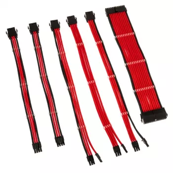 Kit de extensão de cabos Kolink Core Adept vermelho 0,35 m 6 unid.