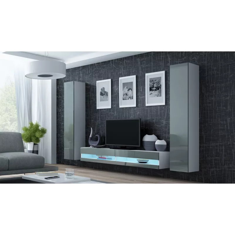 Suporte de TV Cama VIGO novo 30/180/40 branco/cinzento brilhante