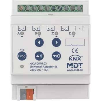 Atuador universal MDT technologies 4 canais 4TE REG, 16A, 230VAC, 100µF Bateria-0416.03 (Bateria-0416.03)