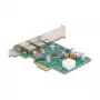 Placa DeLOCK PCI Express x1 USB Type-C PD 30W 2x USB Type-A 5Gbps