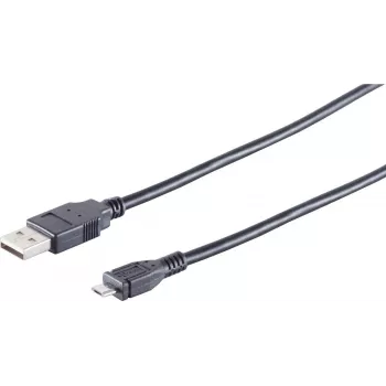 Cabo USB S/CONN 14-11185 USB 2.0 1,8 m preto