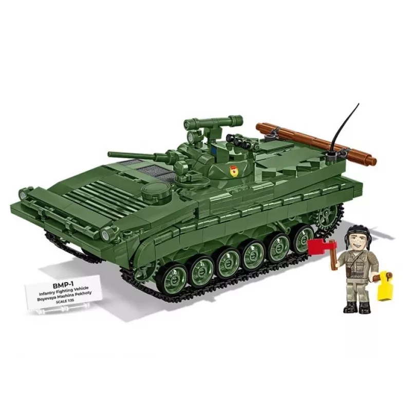 Conjunto de construção Cobi Blocks BMP-1 758 peças – modelo à escala em blocos