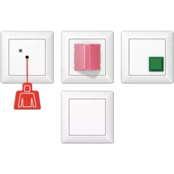 Interruptor de pressão Jung NRS AS 0834 WW — com fios, branco, AC 24V