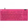 Teclado Logitech G PRO X TKL RAPID Gaming USB QWERTY rosa Tenkeyless