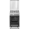 Placa a gás e forno elétrico SIMFER 5405SERGG, aço inoxidável, 4 zonas, 50 cm
