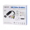 Placa de captura USB 2.0 A/V LogiLink. USB A macho para 3xCinch + MiniDIN5 fêmea. Preto