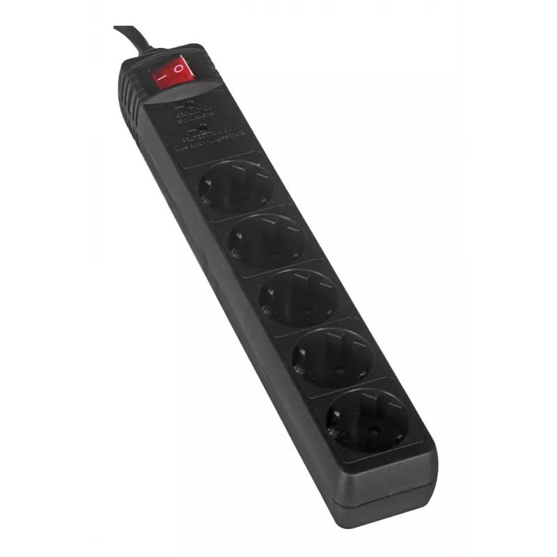 Proteção contra sobretensões Gembird SPG5-C-10 preto 5 tomadas AC 250V 3m