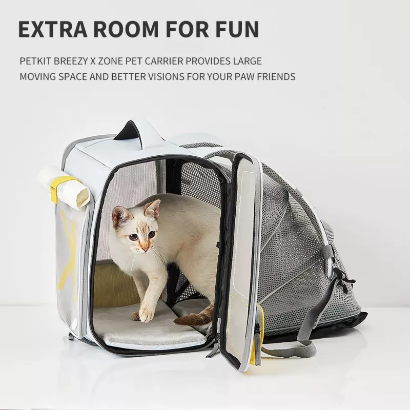 Mochila para gatos PETKIT Breezy xZone - Cinzento