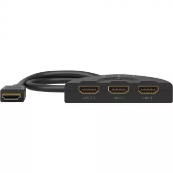 Goobay | Comutador HDMI 3 para 1 (4K @ 30 Hz) | 58487 | preto | conector fêmea HDMI | 3 conector fêmea HDMI | 0,58 m