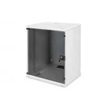 DIGITUS Compact Series DN-19 12-U-S-1 - Armário de parede - cinzento-claro, RAL 7035 - 12U - 48,3 cm (19