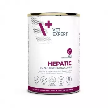 Comida húmida para cães VETEXPERT Veterinary Diet Hepatic para cães, 400 g, suporte hepático, sabor a carne