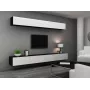 Armário Cama VIGO 90 fechado 90/35/32 preto/branco brilhante