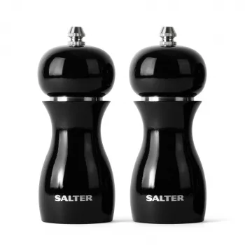 Moinhos de sal e pimenta Salter 7613 BKXRA – moinhos elétricos de especiarias, preto brilhante