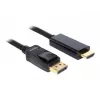 Cabo Delock DisplayPort 1.1 macho > High Speed HDMI-A macho passivo 3 m preto (82435)
