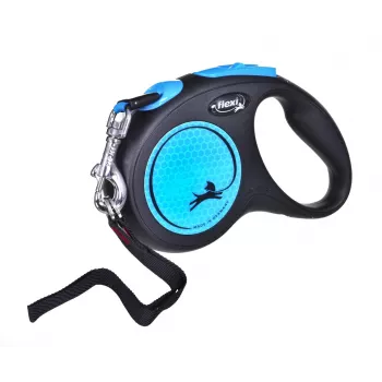 Trela para cães Flexi new Neon S 5 m com enrolamento automático