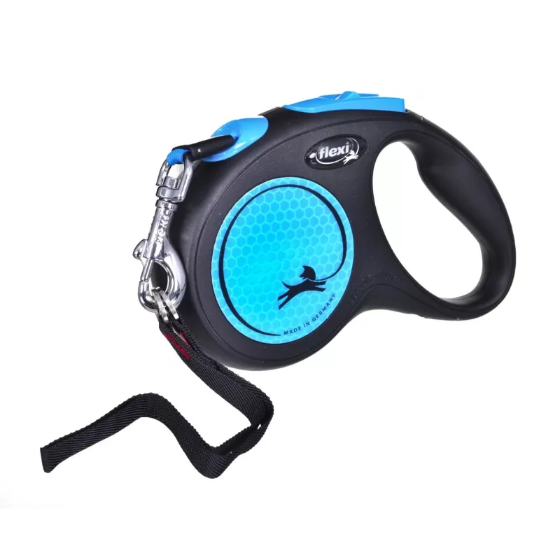 Trela para cães Flexi new Neon S 5 m com enrolamento automático
