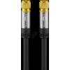 Cabo de antena SAT Goobay (tipo 135 dB), blindagem 4 vias, 5 m, preto - banhado a ouro, ficha F > ficha F (70672)