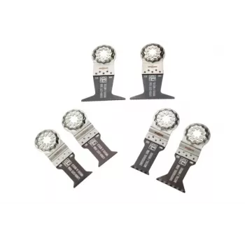 Fein Conjunto de 6 lâminas de serra oscilante Starlock multitool para madeira e metal E-Cut