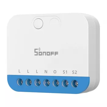 Controlador/dimmer mini inteligente Zigbee Sonoff MINI-ZBDIM de parede para iluminação – módulo inline compacto