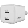 Carregador Canyon CU45CC GaN 45 W 2xPD, branco (CNS-CUW45CC)