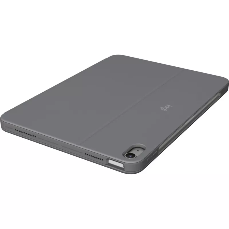 Logitech Combo Touch - teclado e capa folio - com trackpad - retroiluminado - Apple Smart connector - QWERTZ - Suíça - Oxford Gray - para A