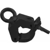 Grampo EUROLITE TPC-51S preto com olhal – grampo de montagem para treliças e projetores