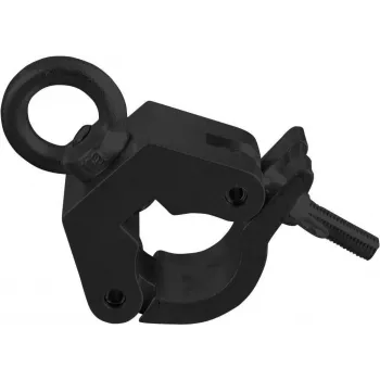 Grampo EUROLITE TPC-51S preto com olhal – grampo de montagem para treliças e projetores