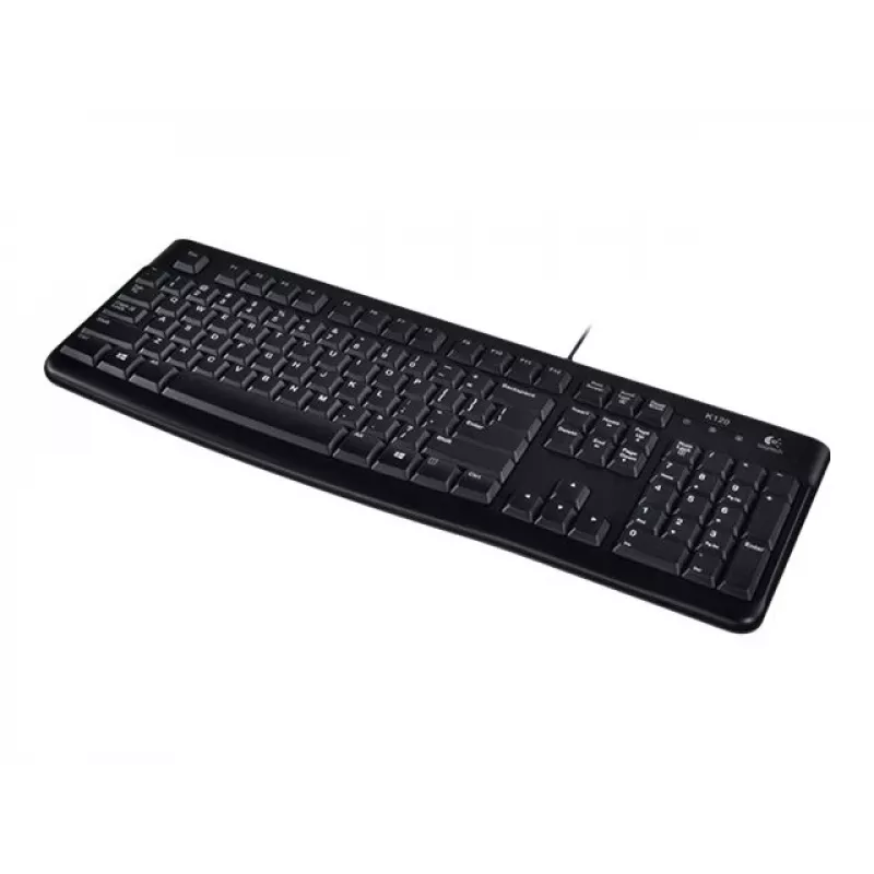 K120 Teclado com fios, com fios, USB, QWERTZ, preto