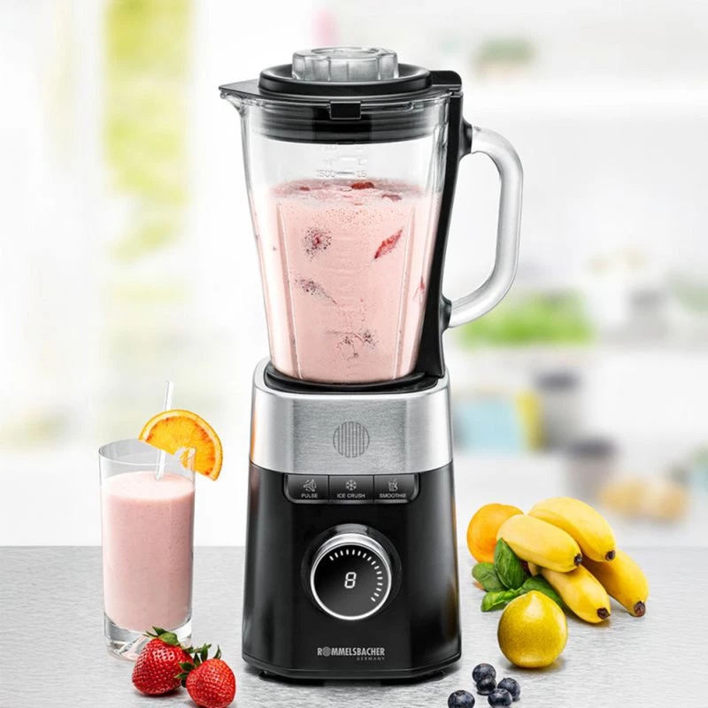 Batedeira Rommelsbacher MX 1260 — 1200 W, 1,5 L, preto/aço inoxidável