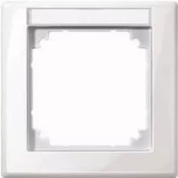 Placa de parede / tampa de interruptor Merten 470119, branco, moldura de cobertura simples