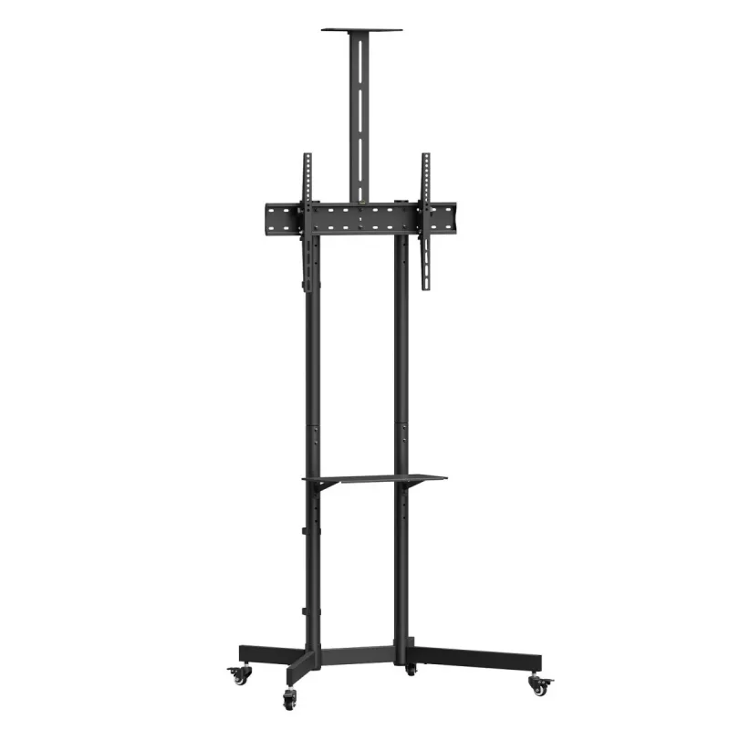 Suporte / carrinho para TV Maclean, prateleira para câmara, com rodas, 37-70, carga máx. 45 kg / 5 kg prateleira, VESA máx. 600x400, MC-113 B