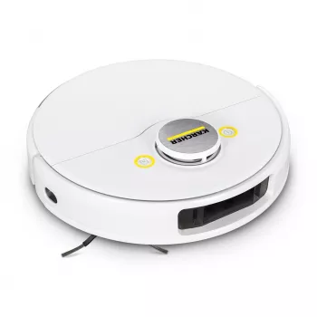Robô aspirador sem saco Kärcher RCV 5 – navegação LiDAR, 120 min. de autonomia, 5000 Pa, depósito de pó 0,33 l, lavagem a húmido, bateria 5200 mAh