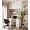 Conjunto secretária KUBA + módulo de extensão, branco