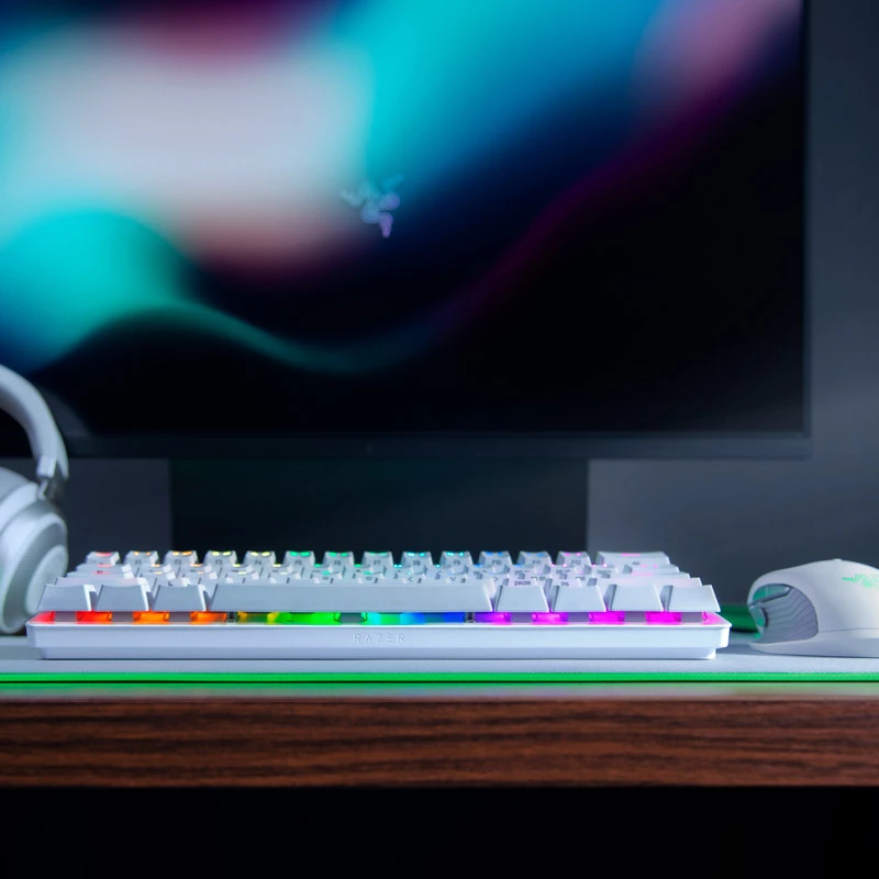 Teclado Razer Huntsman Mini Gaming USB QWERTY Inglês branco