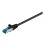 Cabo de patch Wentronic Goobay CAT 6a, S/FTP (PiMF), preto, 3 m - LSZH isento de halogéneos, cobre (93787)