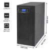 Qoltec 53982 UPS online de onda sinusoidal pura, 6 kVA / 4,8 kW, LCD, USB