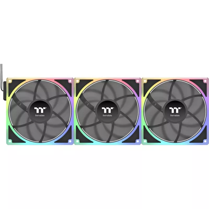 Ventoinha para caixa/CPU THERMALTAKE TOUGHFAN EX 140 ARGB Sync 3Pack – 140 mm, fluxo de ar elevado, ruído reduzido