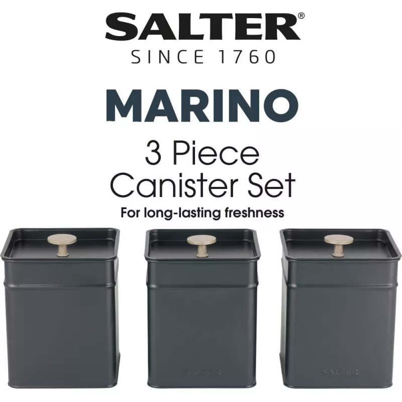 Conjunto de recipientes de plástico herméticos Salter BW124591EU7, 3 peças, recipientes de armazenamento