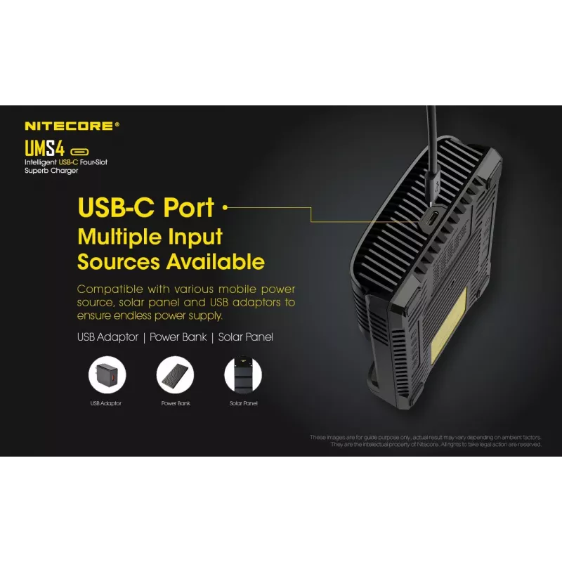 Carregador Nitecore UMS4