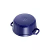 Cocotte redonda de ferro fundido Staub 24 cm Azul-escuro