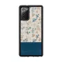Capa para telemóvel Man and Wood Galaxy Note 20 — flor azul sobre preto