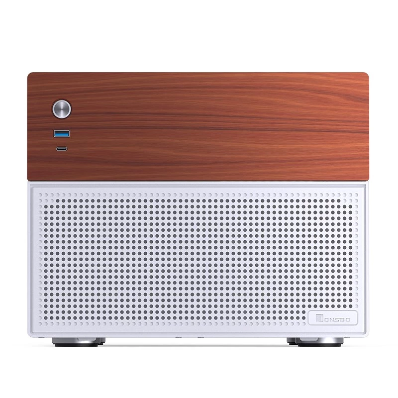 Caixa de computador Micro-Tower Jonsbo N4 BRANCA Mini-ITX com vidro temperado