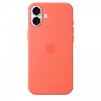 iPhone 16 Plus capa de silicone com MagSafe - mandarina