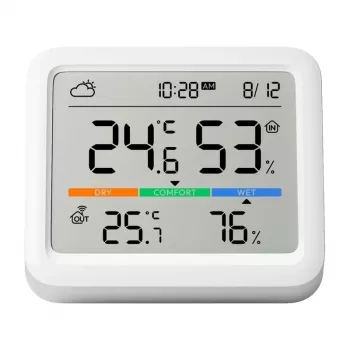 SwitchBot Meter Pro branco LCD pilha 0 sensor de temperatura e humidade