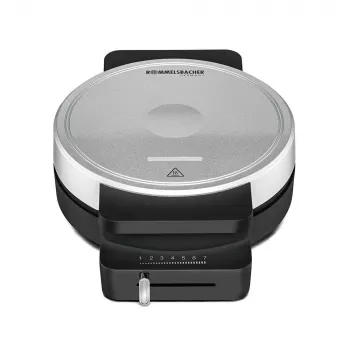 ROMMELSBACHER WA 850, 1 waffle(s), redondo, formato coração, preto, prateado, 17,5 cm, plástico, 850 W