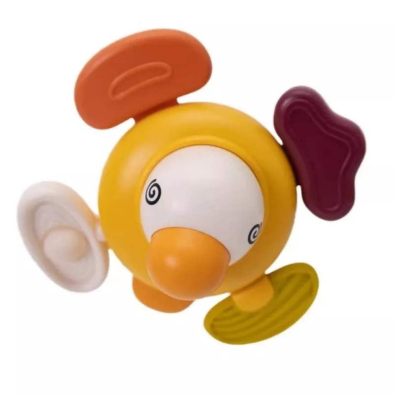 Pato sensorial interativo de peluche Ascato 122946 — textura macia, design colorido